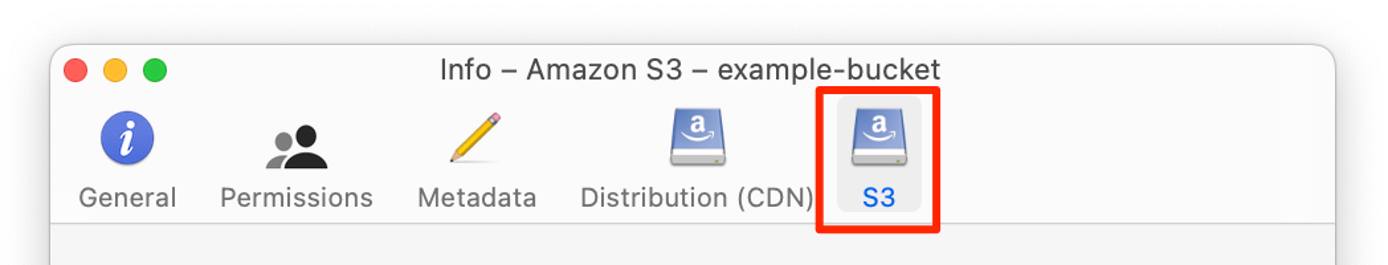 Cyberduck Info tab Cyberduck Info tab